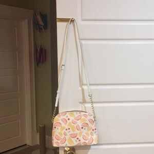 NWOT Nanette Lenore White/Fruit Crossbody Bag